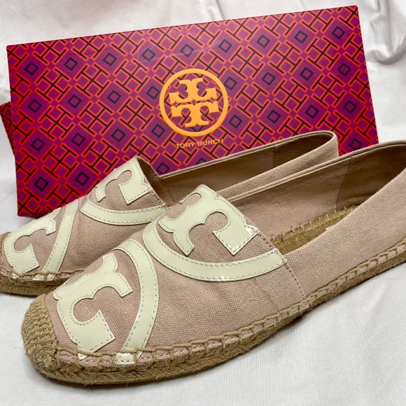 Tory Burch Poppy Espadrille Canvas Patent Leather - Picture 2 of 10
